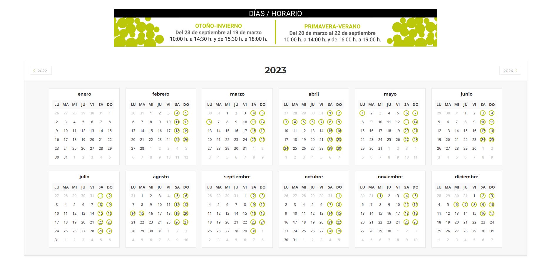 Calendario 2023 Alfranca